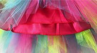 8 x Brand New Girstunm women s tutu tulle skirt 50s vintage tulle skirt petticoat multicolored bubble dance dress skirt underskirt tutu short ballet rainbow medium - RRP €215.92