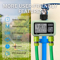 1 x RAW Customer Returns Kazeila Water Timer Irrigation Computer 3 Connections, 3 Separate Programs, Irrigation Clock Digital Programmable Timer Irrigation Automatic Irrigation IPX5 Waterproof - RRP €26.21