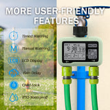 1 x RAW Customer Returns Kazeila irrigation computer 2 connections, 2 separate programs, irrigation clock digital programmable timer irrigation automatic irrigation IPX5 waterproof - RRP €41.97