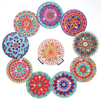 1 x RAW Customer Returns ANZRLE 10 PCS Diamond Painting Coasters with Holder, Diamond Art Painting Sea, Diamond Painting Adults, Diamond Painting Sets, DIY Sea Coasters for Adult Crafts Mandala 10  - RRP €18.11