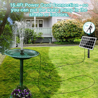 1 x RAW Customer Returns SZMP Solar Fountain for Outdoor Use 2024 Upgrade, 3.5W Solar Pond Pump LED Lights with 8 DIY Effects, 16.4ft Cable, 2000mAh Battery, Solar Water Pump Solar Floating Fountain Pump for Garden, Bird Bath - RRP €30.24