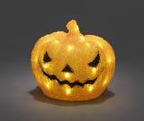 1 x RAW Customer Returns Konstsmide 6146-203 LED acrylic figure pumpkin for outdoors IP44 24V external transformer 32 cold white diodes transparent cable silver - RRP €46.12