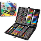 1 x RAW Customer Returns KreativeKraft colored pencils children s painting set, 187 pieces. Painting case for children with water colors felt-tip pens children s wax crayons pencil set - RRP €19.25