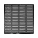 1 x RAW Customer Returns Vent Systems 400x400mm Black Ventilation Grille with Insect Screen. HVAC, Heating, Cooling and Ventilation applications. Indoor and outdoor vent cover. - RRP €30.1