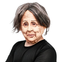 1 x RAW Customer Returns CreepyParty Halloween Costume Party Realistic Human Head Latex Mask Old Woman Grandma Carnival Masks - RRP €22.18