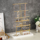 1 x RAW Customer Returns GHIAKQYT T shape jewelry stand gold - 6 tier jewelry tree chain stand earring stand jewelry organizer, jewelry storage for chains, earrings, rings, watches, bracelets - RRP €28.13