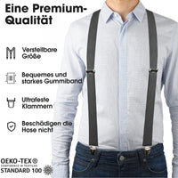 1 x RAW Customer Returns PIERROT - Men s Suspenders - Extra Strong Clips - Lifetime Guarantee - Trouser Suspenders - One Size Fits All - RRP €23.7