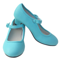 1 x RAW Customer Returns La Senorita Spanish Flamenco Dance Dress Up Princess Shoes Ice Blue for Girls - RRP €25.7