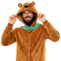 1 x RAW Customer Returns Scooby-Doo Men s One Piece Pajamas Onesie One Piece Pajamas for Adults Brown Medium - RRP €48.95