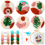 1 x RAW Customer Returns WATINC 22 Piece Craft Punch Needle Coaster Kit DIY Needle Punch Craft Embroidery Kit for Beginners Easy Felt Yarns Embroidery Coaster Arts and Crafts Needle Coaster with Instructions - RRP €24.19