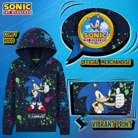 1 x RAW Customer Returns SONIC THE HEDGEHOG Hoodie Kids Boys 4-12 Years Hoodie Boys Teenagers Cool Hoodies Unisex Navy Blue, 11-12 Years  - RRP €25.2