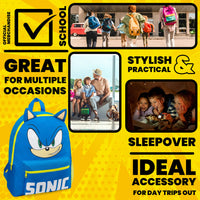 1 x RAW Customer Returns SONIC THE HEDGEHOG Boy Girl Backpack, School Backpacks for Children, Original Gifts, Children s Backpack, Official Merchandising Blue Yellow, One Size  - RRP €22.61