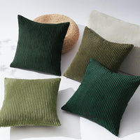 1 x RAW Customer Returns Topfinel cushion cover 50x50 dark green set of 4 corduroy cushion covers cushion cover decorative cushion cover sofa cushion decorative cushion decoration for sofa bedroom living room balcony children fluffy  - RRP €29.99