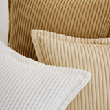 1 x RAW Customer Returns MIULEE Corduroy Cushion Cover Soft Cushion Cover Decorative Sofa Cushions Square Throw Pillows Modern Decorative Pillowcase Striped Pillowcases for Living Room Bedroom 2 Pieces 40 x 40 cm, Beige - RRP €18.99