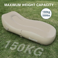 1 x RAW Customer Returns Besttrip BP800 Self-Inflating Sofa, 70.8 27.5 19.6 Inch Air Mattress and Sofa Bed with Portable Air Pump Beige  - RRP €59.99