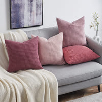 1 x RAW Customer Returns Topfinel cushion cover 50x50 pink set of 4 corduroy grainy gradient cushion covers cushion cover decorative cushion cover sofa cushion couch cushion for sofa bedroom living room balcony children fluffy - RRP €28.31