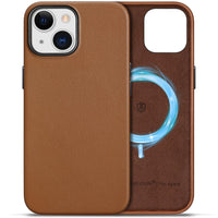 1 x RAW Customer Returns SHIELDON Case for iPhone 15 Cell Phone Case Genuine Leather Wireless Charging Strong Magnetic Force Anti-Fingerprint Thin Protective Case Scratch-Resistant Slim Lightweight Leather Case Compatible with iPhone  - RRP €24.99