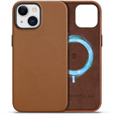 1 x RAW Customer Returns SHIELDON Case for iPhone 15 Cell Phone Case Genuine Leather Wireless Charging Strong Magnetic Force Anti-Fingerprint Thin Protective Case Scratch-Resistant Slim Leather Case Compatible with iPhone 15 Retro Brown - RRP €24.99