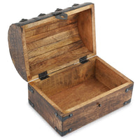 1 x RAW Customer Returns Ajuny Handmade Decorative Pirate Treasure Chest Wooden Jewelry Storage Box Versatile for Keepsakes Trinket Box Holder Organizer Necklace Earrings Gifts, 9 x 6  - RRP €24.99