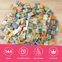 1 x RAW Customer Returns THE TWIDDLERS - 144 wax crayons, 4 colors per box 576 total - party gifts, souvenirs, party favors for children s birthdays, kindergartens, elementary schools - RRP €32.87