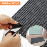 1 x RAW Customer Returns Nuanchu Large Semi-Finished Dirt Trapper Mat 16 x 79 Inch Narrow Front Door Mat Non-Slip Doormat Waterproof Dirt Trapper Runner for Outdoor Indoor Entryway Bathroom Gray, 1 Roll  - RRP €34.09