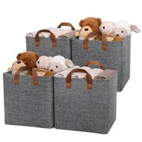 1 x RAW Customer Returns GRANNY SAYS storage cubes for shelves, 4 pieces storage boxes with metal frame, Kallax shelf storage boxes with handles, boxes for organizing children s rooms, folding boxes 30x30x30 cm, grey - RRP €28.22