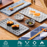 1 x RAW Customer Returns vancasso HARUKA Sushi Set, Porcelain Japanese sushi tableware dining service, 6-piece tableware set for 2 people, includes sushi plates, sauce bowls and chopsticks - RRP €29.23