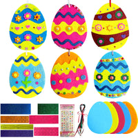 7 x Brand New Jolyeictor 18-piece Easter egg craft set for children, foam rubber craft set, Easter egg decoration craft set, Easter egg DIY crafts, creative sets for crafting and decorating at Easter - RRP €91.7