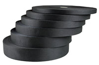 1 x RAW Customer Returns Polypropylene webbing black 30mm wide - 50 meters length 3 cm width - RRP €17.99