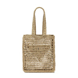 1 x RAW Customer Returns JOLLQUE Woven Shoulder Handbag for Women, Straw Crossbody Bag for Beach, Handwoven Clutch for Girls Summer Khaki  - RRP €47.62