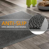 1 x RAW Customer Returns GadHome doormat black anthracite 60x90 cm Entrance doormat waterproof washable durable dirt trap Non-slip dirt trap doormat for front door, hallway, entrance, kitchen, bedroom - RRP €30.52