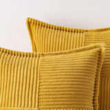 1 x RAW Customer Returns MIULEE Set of 2 Corduroy Cushion Covers Velvet Cushion Soft Throw Pillow Decorative Pillowcase Modern Cushion Cover Sofa Cushion Decorative Pillow Couch Cushion for Living Room Bedroom Turmeric 50 x 50 cm - RRP €26.4