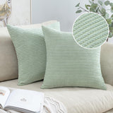 1 x RAW Customer Returns MIULEE set of 2 cushion covers, decorative cushion covers, throw pillows, cushion covers, sofa cushions, soft couch cushions, cover for sofa, bedroom, 45 x 45 cm, bean green - RRP €20.32