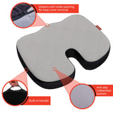 4 x RAW Customer Returns Ergonauts seat cushion with gel reinforcement Non-slip orthopedic gel and memory foam coccyx cushion for sciatica, back and coccyx pain relief Office chair and car seat cushion - RRP €123.28