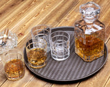 1 x Brand New KANARS Whiskey Glasses and Decanter, 800 ml Decanter with 4 300 ml Glasses for Cognac, Bourbon, Scotch, Martini, Cocktail, Exquisite Gift Box, 5-Piece Set - RRP €55.99