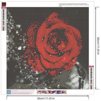 3 x Brand New YSCOLOR Diamond Painting New Full Drill Diamond 5D DIY Diamond Painting Red Rose Flower Embroidery Cross Stitch Rhinestone Mosaic Painting Decor Gift 30X30Cm - RRP €61.2