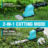 1 x RAW Customer Returns DURATECH 12V Cordless Hedge Trimmer, 2-in-1 Cordless Garden Shears with 2Ah Battery Pack Charger, Lawn Edger Electric Grass Shears with Bag, Lawn Trimmer for Gardening - RRP €59.21