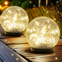 1 x RAW Customer Returns ORHOMELIFE solar lamps for outdoors garden ball  for outdoors 30 LED balcony decoration solar balls for outdoors solar ball light 12 cm winterproof IP65 waterproof for showers walkways  2 pieces - RRP €30.24