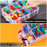 1 x RAW Customer Returns Kurtzy Plastic Storage Box 3 Levels - Adjustable Compartment Slots - Transparent Plastic Organizer Box - Maximum 30 Compartments - Store Toys, Jewelry, Beads - RRP €26.02