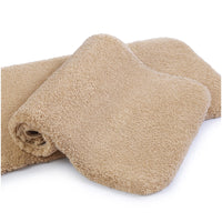 1 x RAW Customer Returns Bath Mat Non-Slip Pack of 2 Bath Rug Thickened Bathroom Rug Soft Bath Rug Fluffy Microfiber Bath Mat, Super Absorbent, Machine Washable, Quick Drying - 50 x 80cm Beige  - RRP €41.56