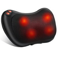 1 x RAW Customer Returns Shiatsu massager, massage cushion for neck, shoulder, back, back massager with rotating massage heads with heat function for office, home, Mother s Day gift - RRP €34.27