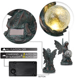 1 x RAW Customer Returns TERESA S COLLECTIONS garden decoration for outdoors, elf garden figures solar glass balls lighting 26 cm elf angel garden figure fairies statue made of resin solar figures fairy fairy figure gifts for women - RRP €27.22