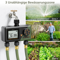 1 x RAW Customer Returns Diivoo Irrigation Computer 3 Outputs, Garden Irrigation Clock with Weekday Programmable, Automatic Irrigation Timer with Rain Delayed Manual Automatic Mode for Lawn - RRP €46.72