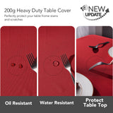 1 x RAW Customer Returns Deconovo Outdoor Tablecloth Water-Repellent Weatherproof Waterproof Table Cloths Garden Table, 130x220 cm, Red, 1 Piece - RRP €21.49