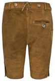 1 x RAW Customer Returns Men s traditional short leather trousers with suspenders 52 light brown  - RRP €64.99