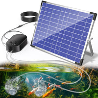 1 x RAW Customer Returns Biling pond aerator solar oxygen pump for pond, solar pond aerator with 2200 mAh battery aquarium air pump, pond aeration solar for pond garden pool, for water circulation in the garden - RRP €27.64