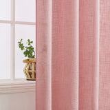 1 x RAW Customer Returns MIULEE Curtains with eyelets voile curtain modern linen look semi-transparent for living room kitchen curtains children s room room divider sliding curtain loop curtain set of 2 - RRP €41.09