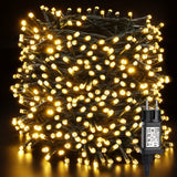 1 x RAW Customer Returns BrizLabs Christmas Tree Fairy Lights Outdoor, 100M 1000 LED Christmas Fairy Lights Outdoor Power Operated 8 Modes Waterproof Decorative Fairy Lights for Indoor Room Garden Wedding Party, Warm White - RRP €55.99