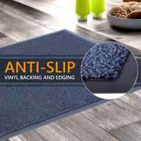 1 x RAW Customer Returns GadHome doormat blue 60x90 cm entrance door mat waterproof washable durable dirt trap Non-slip dirt trap doormat for front door, hallway, entrance, kitchen, bedroom - RRP €29.75