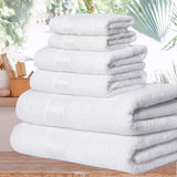 1 x RAW Customer Returns GLAMBURG Ultra Soft 6-Pack Cotton Towel Set, Includes 2 Oversized Bath Towels 70 x 140 cm, 2 Hand Towels 40 x 60 cm and 2 Washcloths 30 x 30 cm, White - RRP €19.81